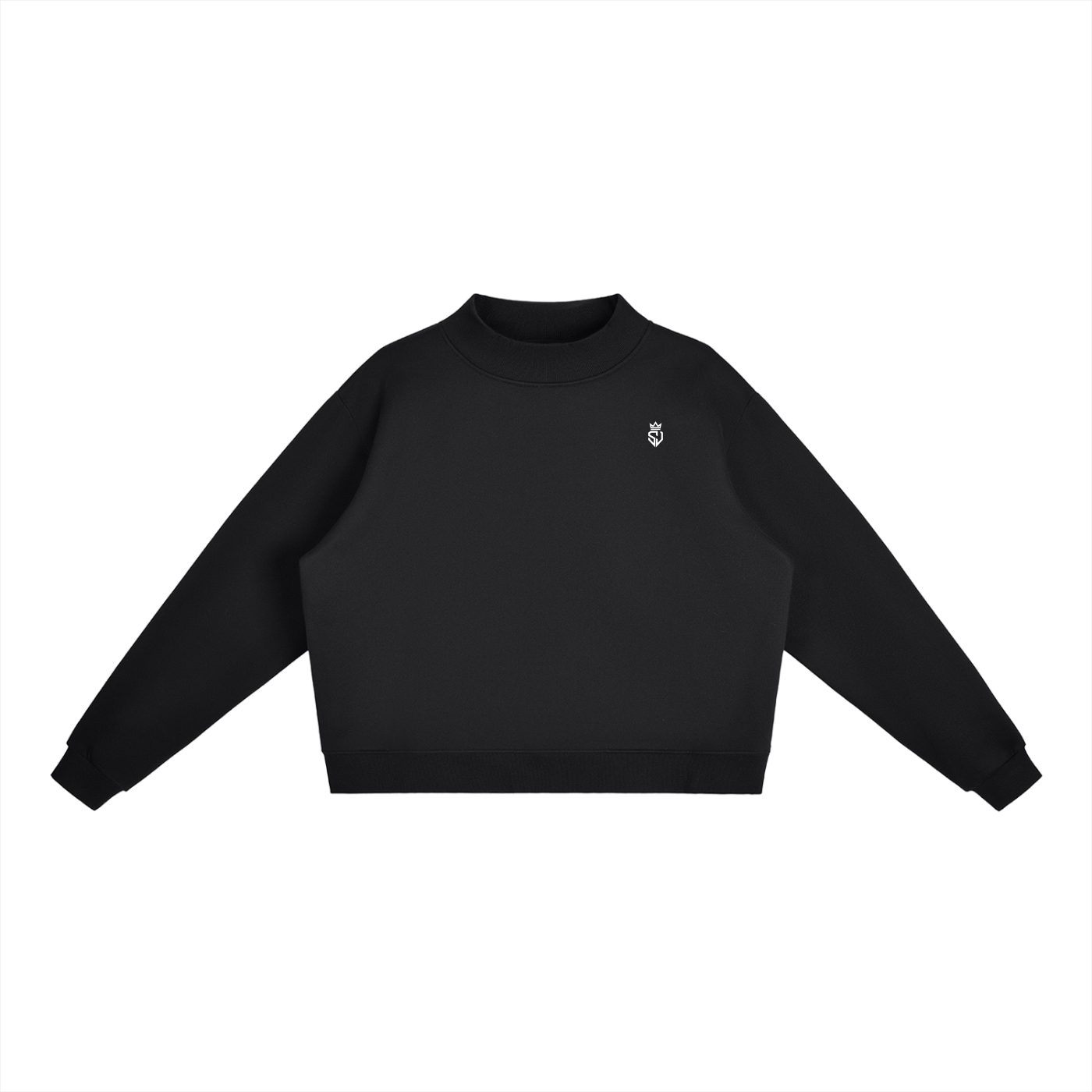 The Slow Morning Crew — Women's Fleece Mock-Neck Cropped Sweatshirt