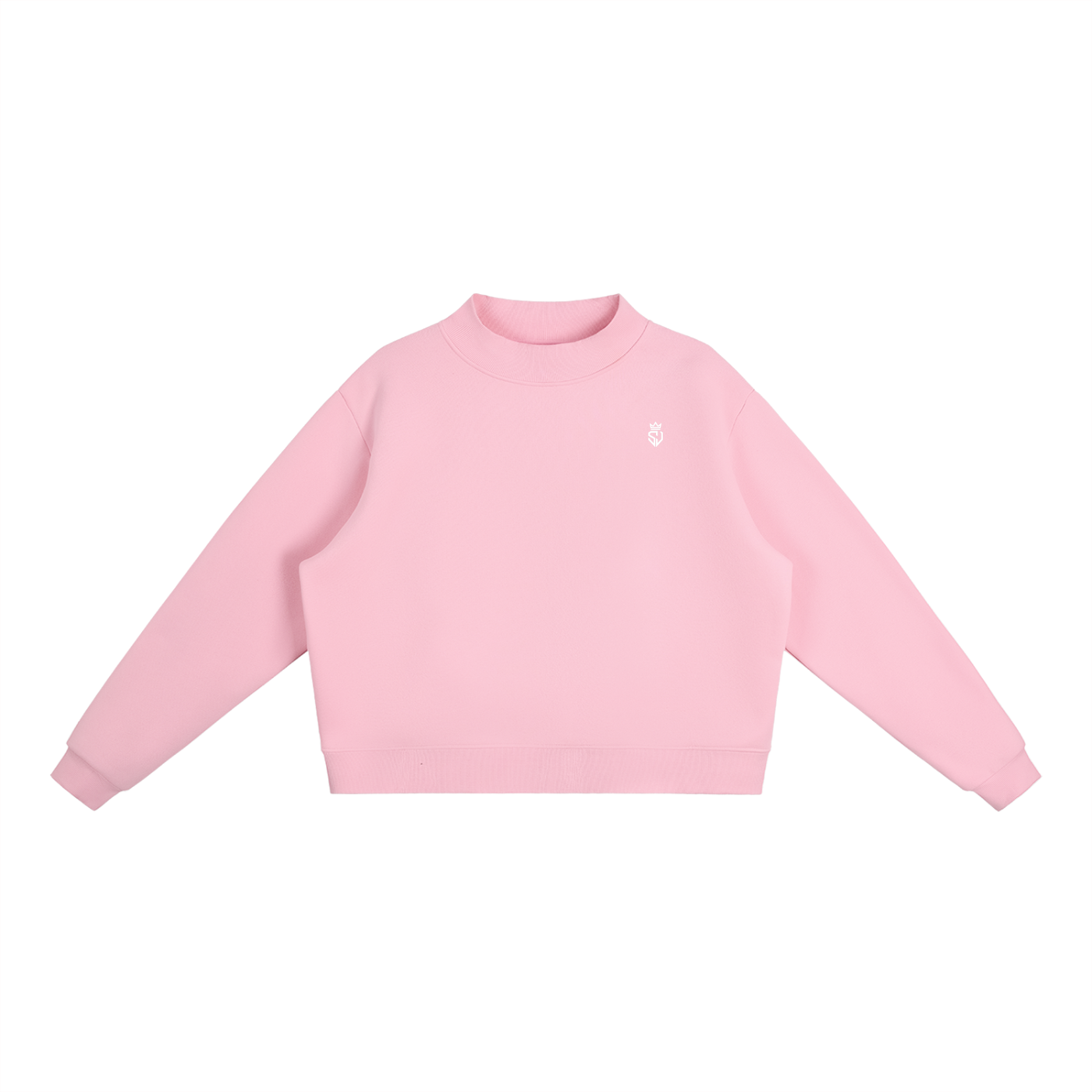 The Slow Morning Crew — Women's Fleece Mock-Neck Cropped Sweatshirt