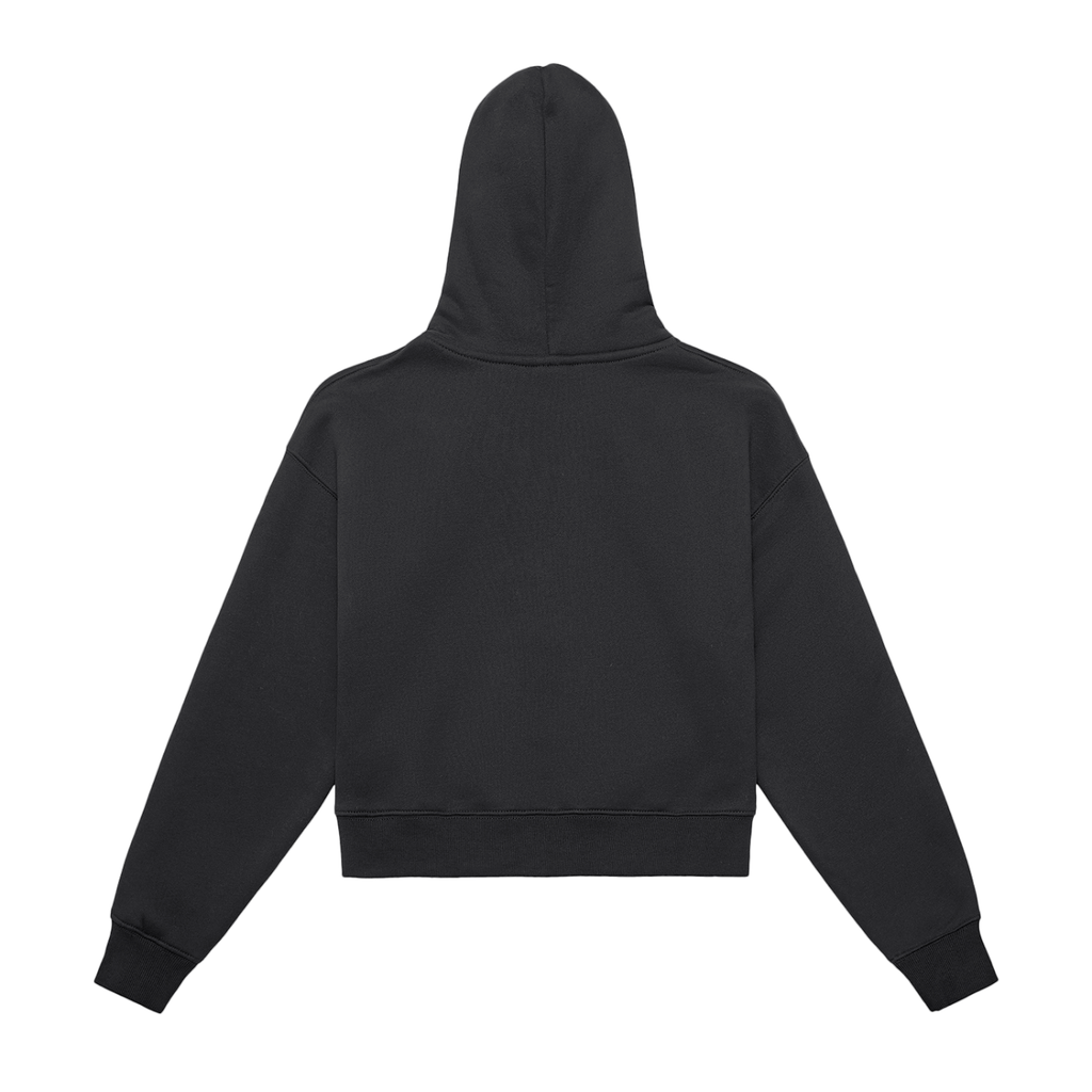 The Soft Landing Hoodie — Women's Fleeced Zip-Up Cropped Hoodie