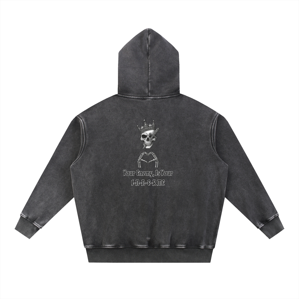 The Storm Hoodie — Snow-Washed Heavyweight 100% Cotton Hoodie