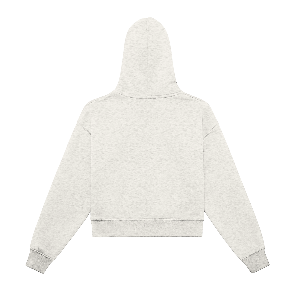 The Soft Landing Hoodie — Women's Fleeced Zip-Up Cropped Hoodie