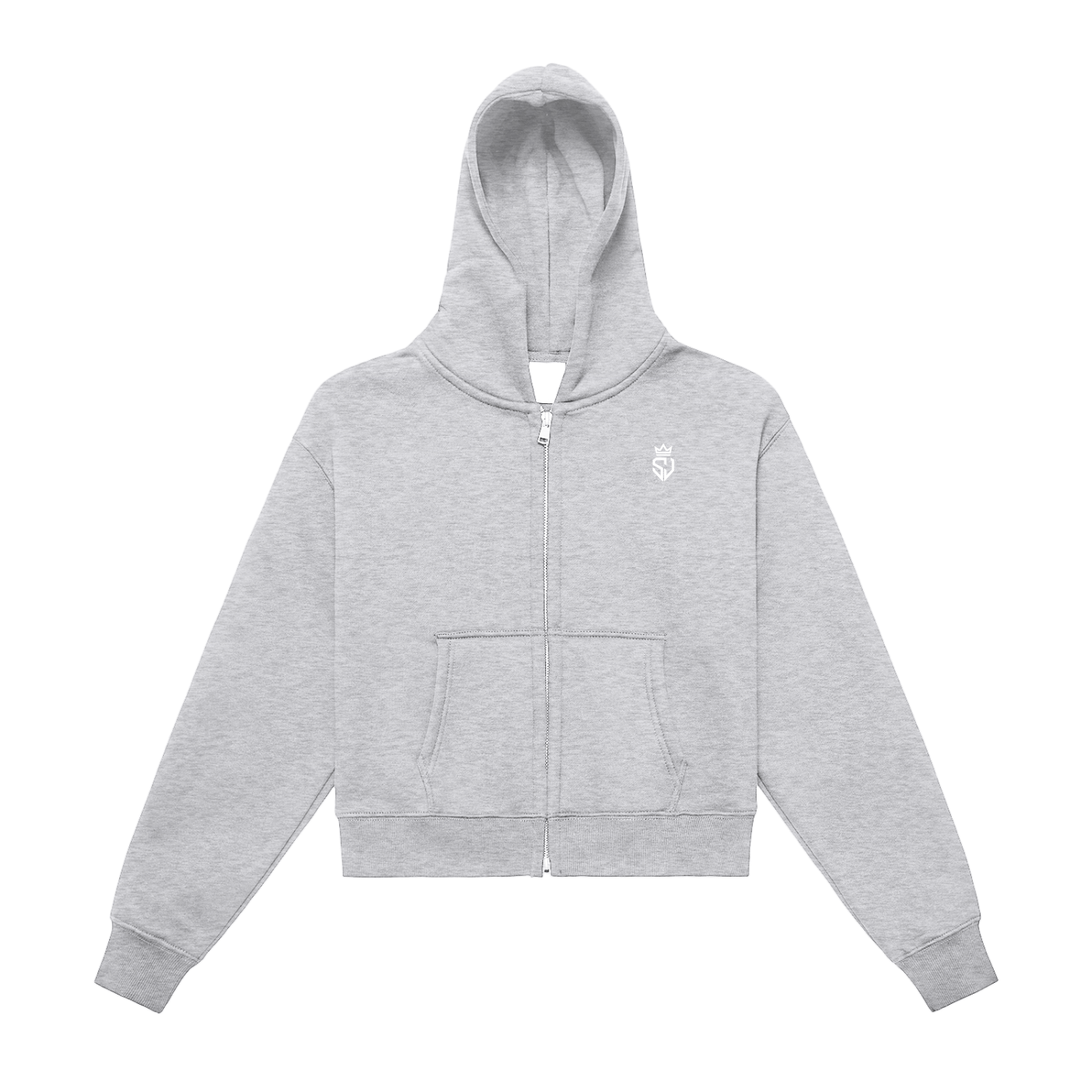 The Soft Landing Hoodie — Women's Fleeced Zip-Up Cropped Hoodie