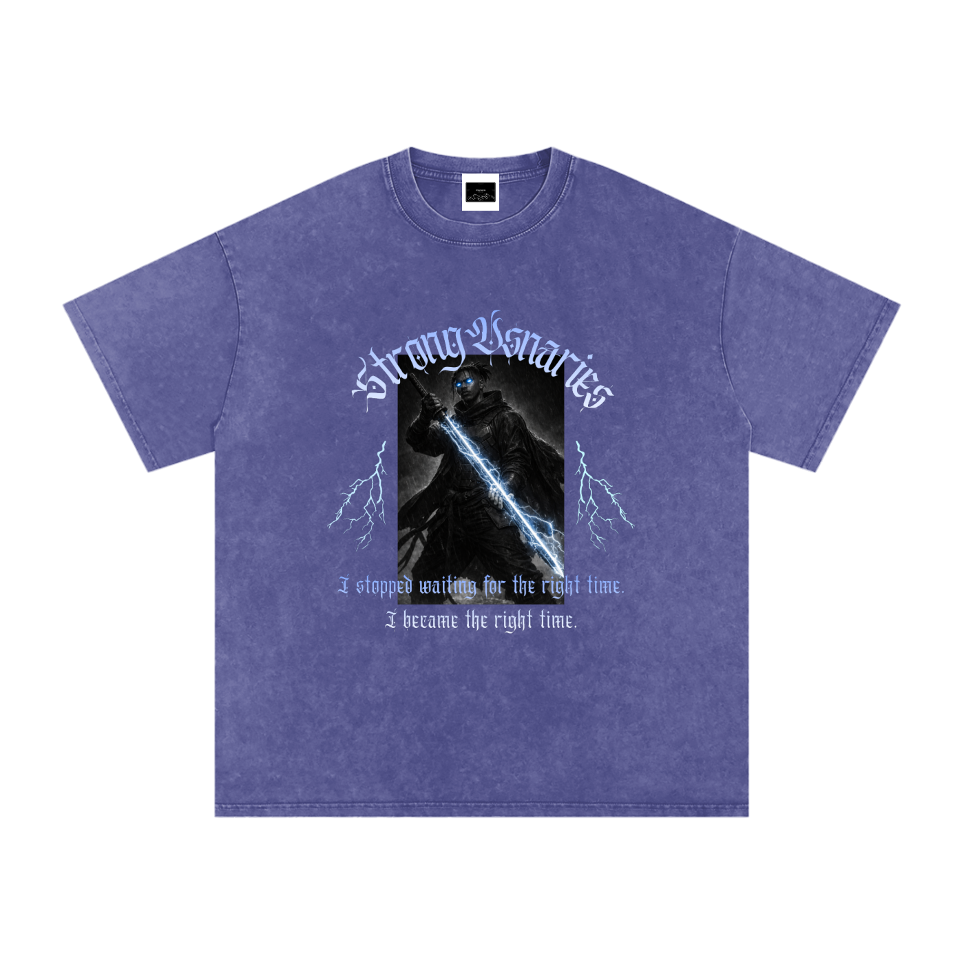 The Aftermath Tee — Snow-Washed Graphic Tee (Black Lightning)