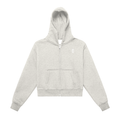 The Soft Landing Hoodie — Women's Fleeced Zip-Up Cropped Hoodie