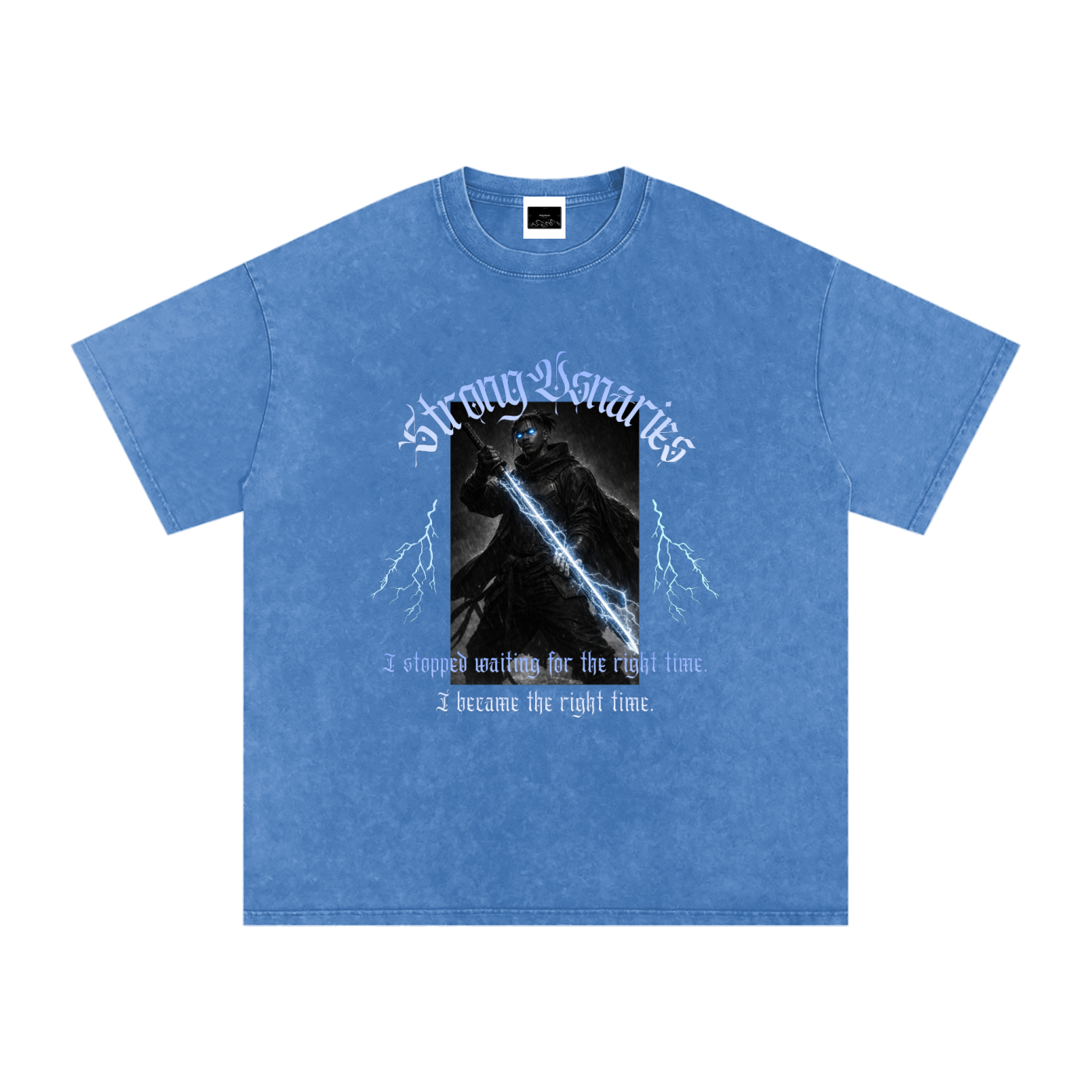 The Aftermath Tee — Snow-Washed Graphic Tee (Black Lightning)